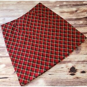 Vintage‎ La Belle Red Plaid Skirt 7/8 Preppy Academia Mod Y2K Schoolgirl USA